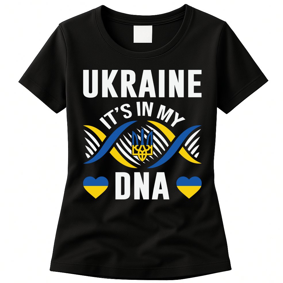 Ukraine Its In My DNA National Symbol Womens T-Shirt