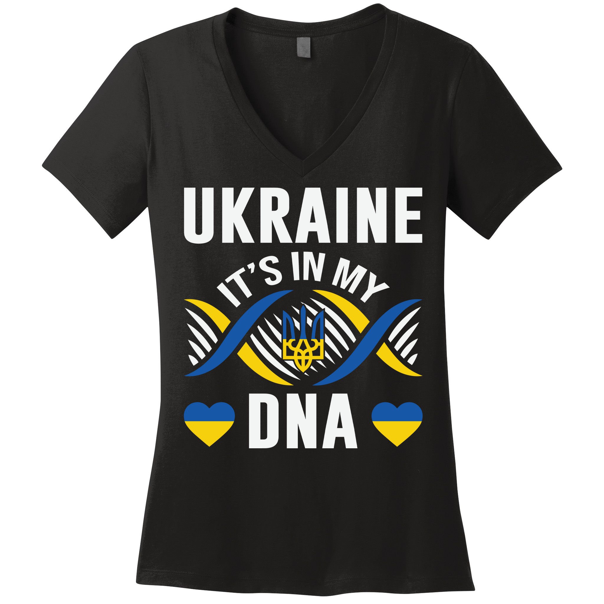 Ukraine Its In My DNA National Symbol Women's V-Neck T-Shirt