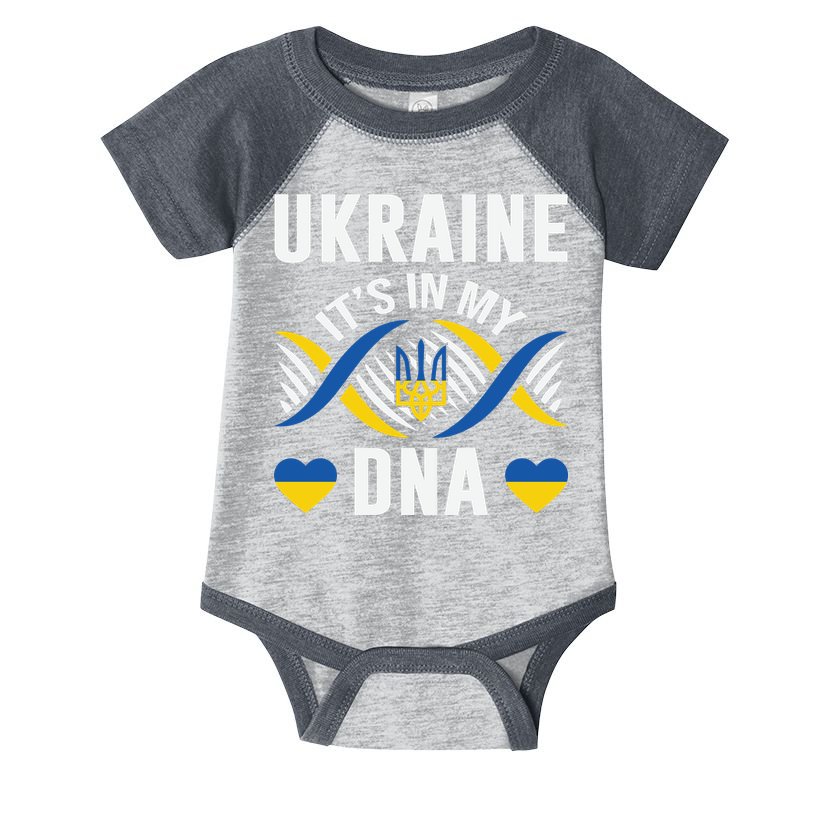Ukraine Its In My DNA National Symbol Infant Baby Jersey Bodysuit
