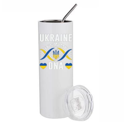 Ukraine Its In My DNA National Symbol Stainless Steel Tumbler