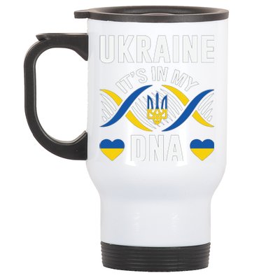 Ukraine Its In My DNA National Symbol Stainless Steel Travel Mug