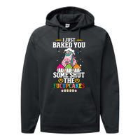 Unicorn I Just Baked You Some Shut The Fucupcakes Performance Fleece Hoodie