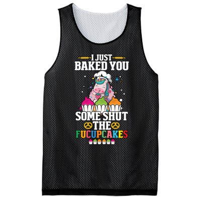 Unicorn I Just Baked You Some Shut The Fucupcakes Mesh Reversible Basketball Jersey Tank