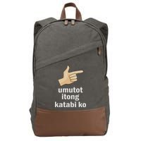 Umutot Itong Katabi Ko Funny Filipino Pinoy Philippines Cotton Canvas Backpack