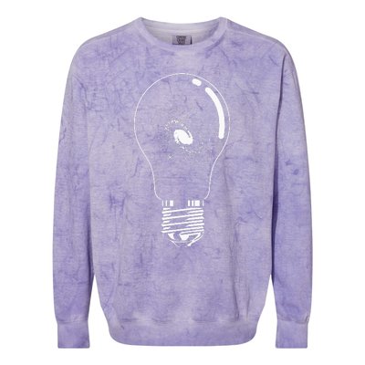 Universe In Lightbulb Outer Space Galaxy Astronomy Astronaut Colorblast Crewneck Sweatshirt