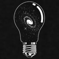Universe In Lightbulb Outer Space Galaxy Astronomy Astronaut Ladies PosiCharge Tri-Blend Wicking Tank