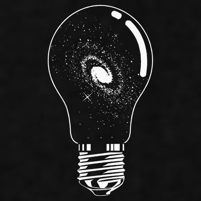 Universe In Lightbulb Outer Space Galaxy Astronomy Astronaut Ladies PosiCharge Tri-Blend Wicking Tank
