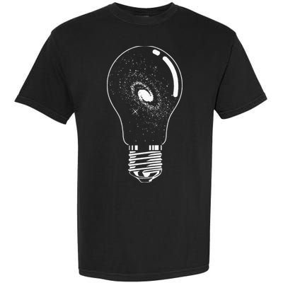 Universe In Lightbulb Outer Space Galaxy Astronomy Astronaut Garment-Dyed Heavyweight T-Shirt