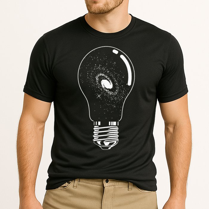 Universe In Lightbulb Outer Space Galaxy Astronomy Astronaut Performance Shirt
