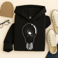 Universe In Lightbulb Outer Space Galaxy Astronomy Astronaut Hoodie
