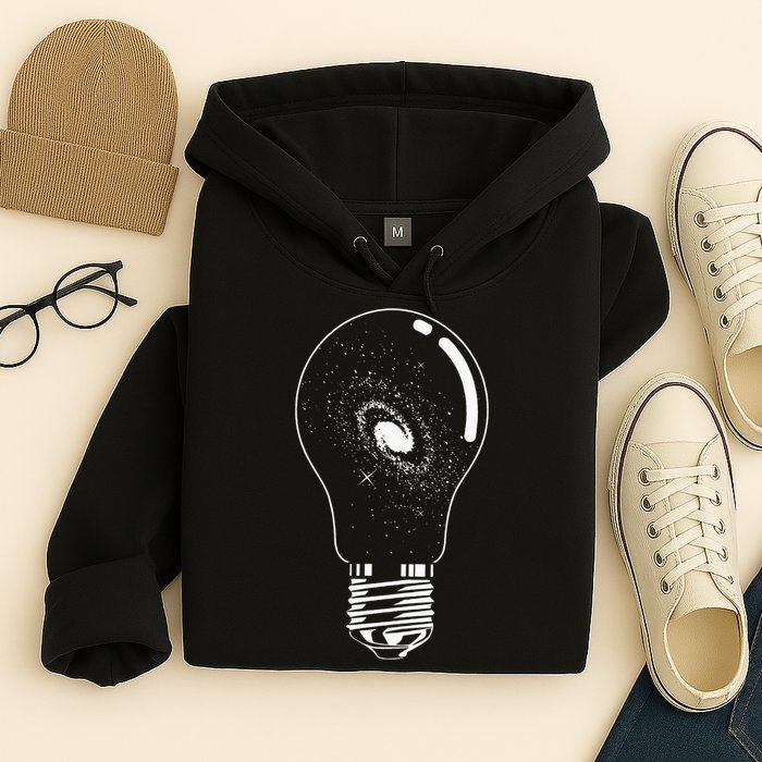 Universe In Lightbulb Outer Space Galaxy Astronomy Astronaut Hoodie
