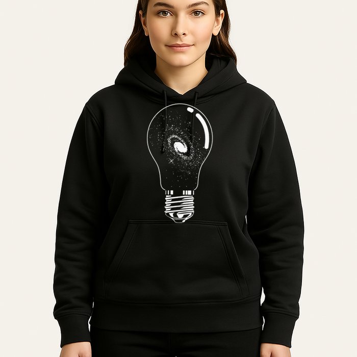 Universe In Lightbulb Outer Space Galaxy Astronomy Astronaut Hoodie