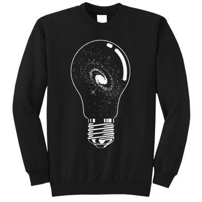 Universe In Lightbulb Outer Space Galaxy Astronomy Astronaut Sweatshirt