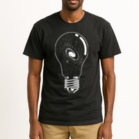 Universe In Lightbulb Outer Space Galaxy Astronomy Astronaut Tall T-Shirt