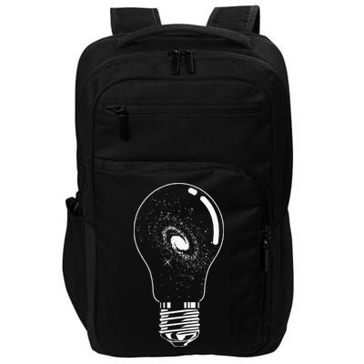 Universe In Lightbulb Outer Space Galaxy Astronomy Astronaut Impact Tech Backpack
