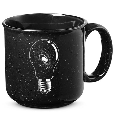 Universe In Lightbulb Outer Space Galaxy Astronomy Astronaut 15oz Campfire Ceramic Mug