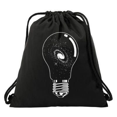 Universe In Lightbulb Outer Space Galaxy Astronomy Astronaut Drawstring Bag