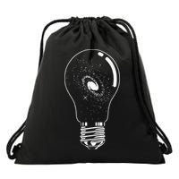 Universe In Lightbulb Outer Space Galaxy Astronomy Astronaut Drawstring Bag
