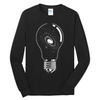 Universe In Lightbulb Outer Space Galaxy Astronomy Astronaut Tall Long Sleeve T-Shirt