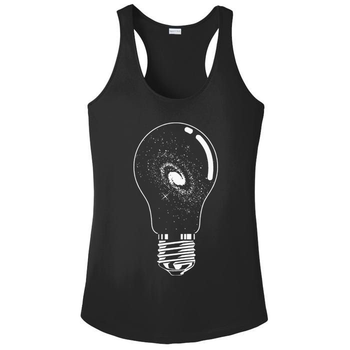 Universe In Lightbulb Outer Space Galaxy Astronomy Astronaut Ladies PosiCharge Competitor Racerback Tank