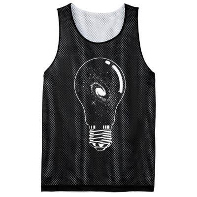 Universe In Lightbulb Outer Space Galaxy Astronomy Astronaut Mesh Reversible Basketball Jersey Tank