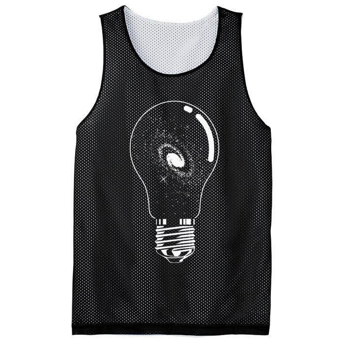 Universe In Lightbulb Outer Space Galaxy Astronomy Astronaut Mesh Reversible Basketball Jersey Tank