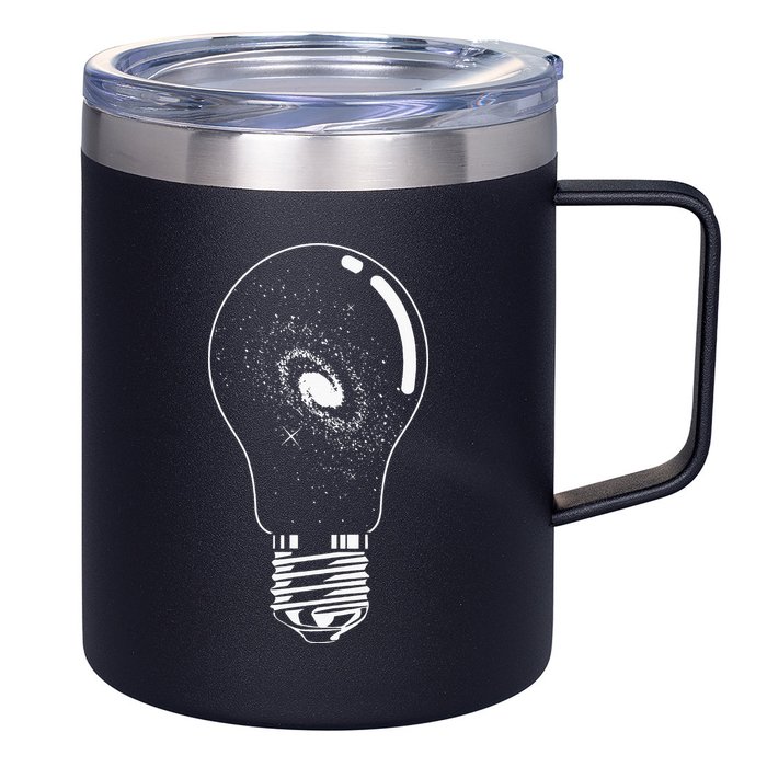 Universe In Lightbulb Outer Space Galaxy Astronomy Astronaut 12oz Stainless Steel Coffee Mug