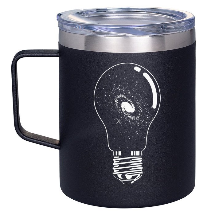 Universe In Lightbulb Outer Space Galaxy Astronomy Astronaut 12oz Stainless Steel Coffee Mug