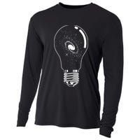 Universe In Lightbulb Outer Space Galaxy Astronomy Astronaut Cooling Performance Long Sleeve Crew