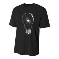 Universe In Lightbulb Outer Space Galaxy Astronomy Astronaut Youth Performance Sprint T-Shirt
