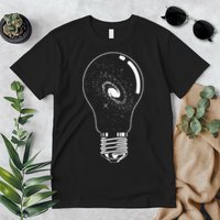 Universe In Lightbulb Outer Space Galaxy Astronomy Astronaut Premium T-Shirt