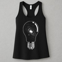 Universe In Lightbulb Outer Space Galaxy Astronomy Astronaut Womens Tank Top