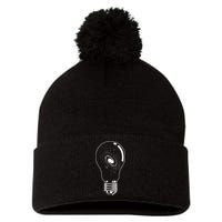 Universe In Lightbulb Outer Space Galaxy Astronomy Astronaut Pom Pom 12in Knit Beanie
