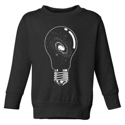 Universe In Lightbulb Outer Space Galaxy Astronomy Astronaut Toddler Sweatshirt