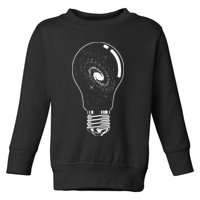 Universe In Lightbulb Outer Space Galaxy Astronomy Astronaut Toddler Sweatshirt