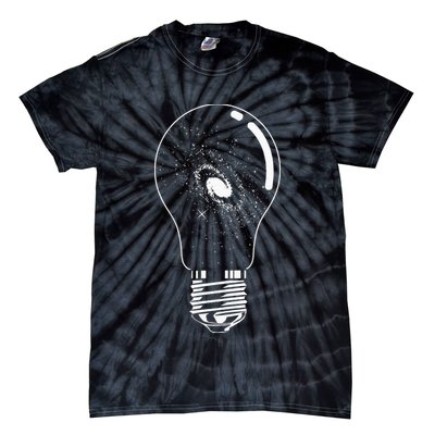 Universe In Lightbulb Outer Space Galaxy Astronomy Astronaut Tie-Dye T-Shirt