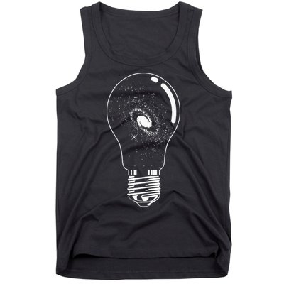 Universe In Lightbulb Outer Space Galaxy Astronomy Astronaut Tank Top