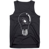 Universe In Lightbulb Outer Space Galaxy Astronomy Astronaut Tank Top