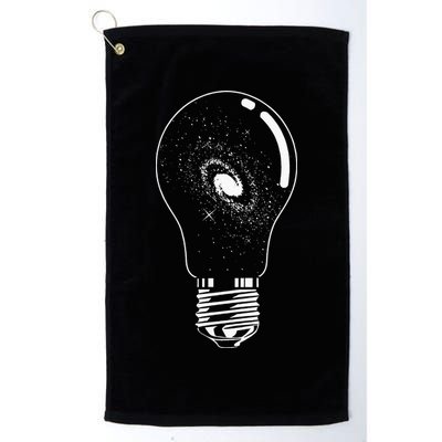 Universe In Lightbulb Outer Space Galaxy Astronomy Astronaut Golf Towel