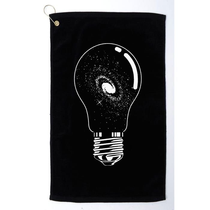 Universe In Lightbulb Outer Space Galaxy Astronomy Astronaut Golf Towel