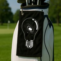 Universe In Lightbulb Outer Space Galaxy Astronomy Astronaut Golf Towel