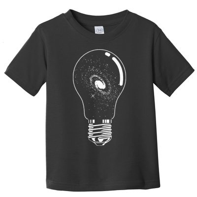 Universe In Lightbulb Outer Space Galaxy Astronomy Astronaut Toddler T-Shirt