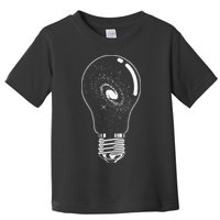 Universe In Lightbulb Outer Space Galaxy Astronomy Astronaut Toddler T-Shirt