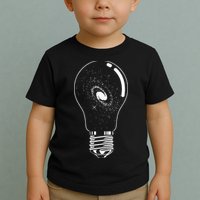 Universe In Lightbulb Outer Space Galaxy Astronomy Astronaut Toddler T-Shirt