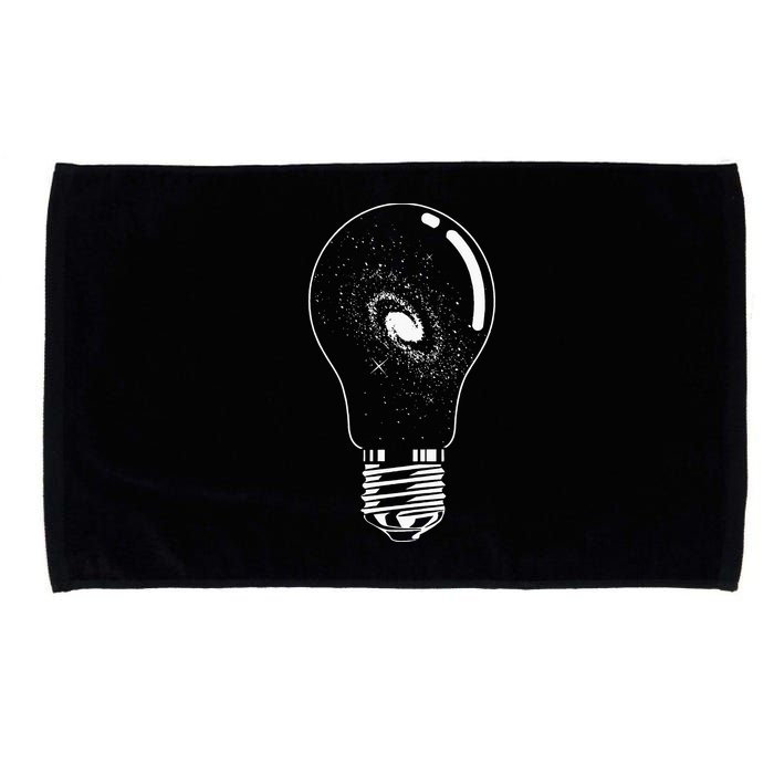 Universe In Lightbulb Outer Space Galaxy Astronomy Astronaut Microfiber Hand Towel
