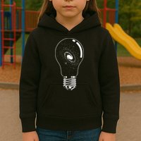Universe In Lightbulb Outer Space Galaxy Astronomy Astronaut Kids Hoodie