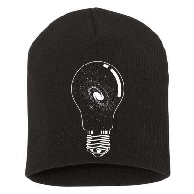 Universe In Lightbulb Outer Space Galaxy Astronomy Astronaut Short Acrylic Beanie