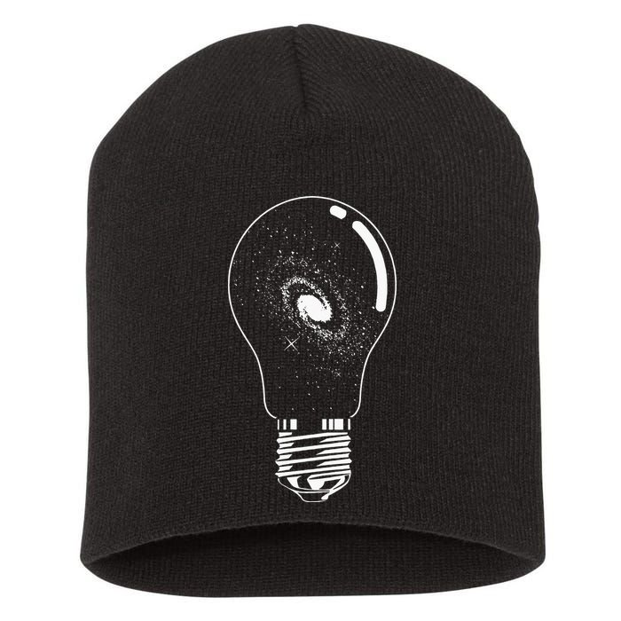 Universe In Lightbulb Outer Space Galaxy Astronomy Astronaut Short Acrylic Beanie