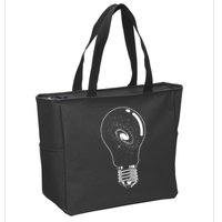 Universe In Lightbulb Outer Space Galaxy Astronomy Astronaut Zip Tote Bag