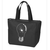 Universe In Lightbulb Outer Space Galaxy Astronomy Astronaut Zip Tote Bag